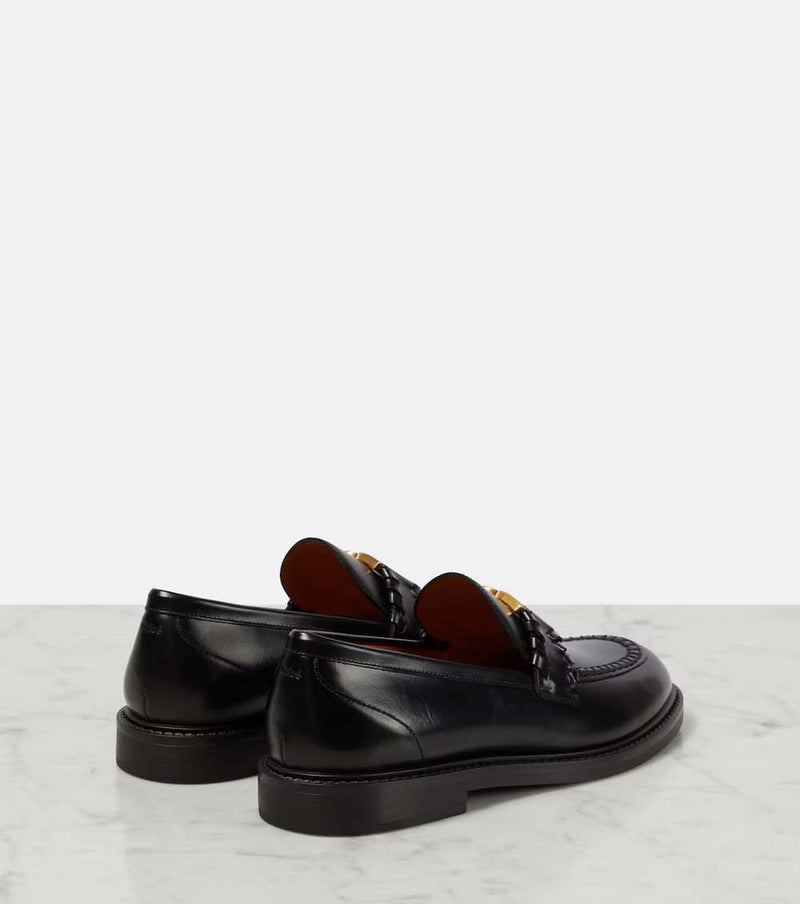 Marcie Embellished Leather Loafers