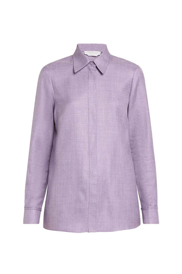 Cruz Virgin Wool and Silk-Linen Shirt