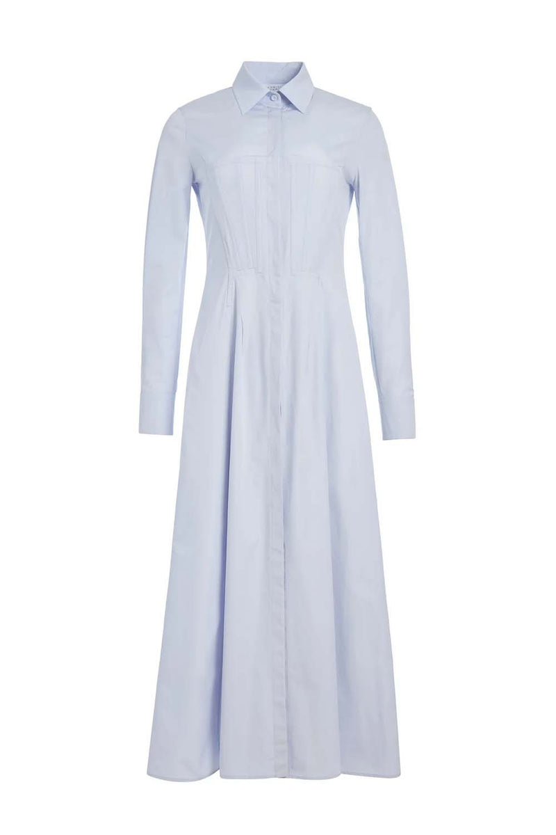 Eugene Pleated Cotton-Poplin Maxi Shirt Dress