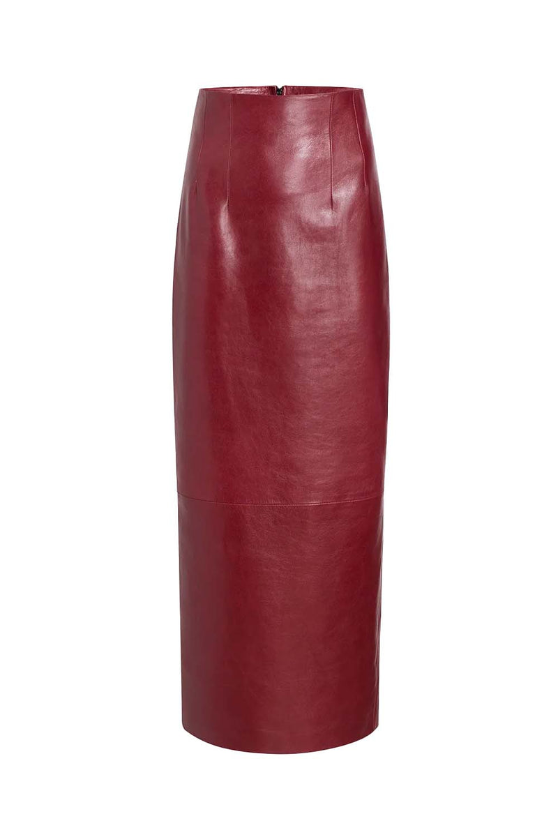 Loxley Leather Midi Skirt