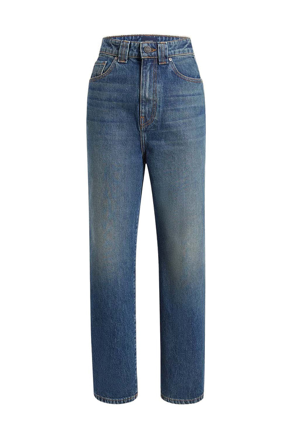 Shalbi Rigid High-Rise Straight-Leg Jeans