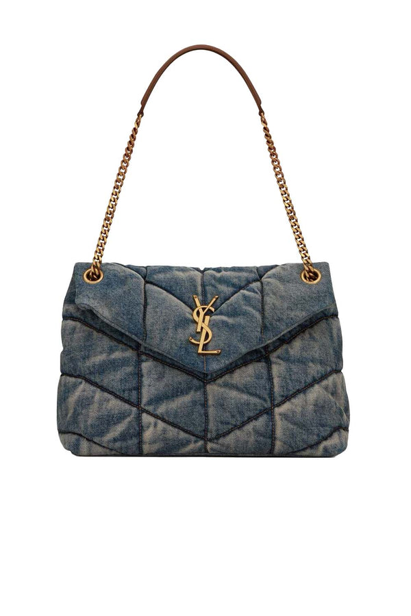 Denim LouLou Puffer Bag