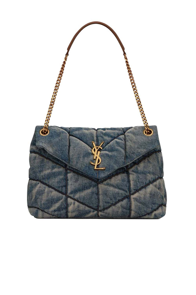 Denim LouLou Puffer Bag