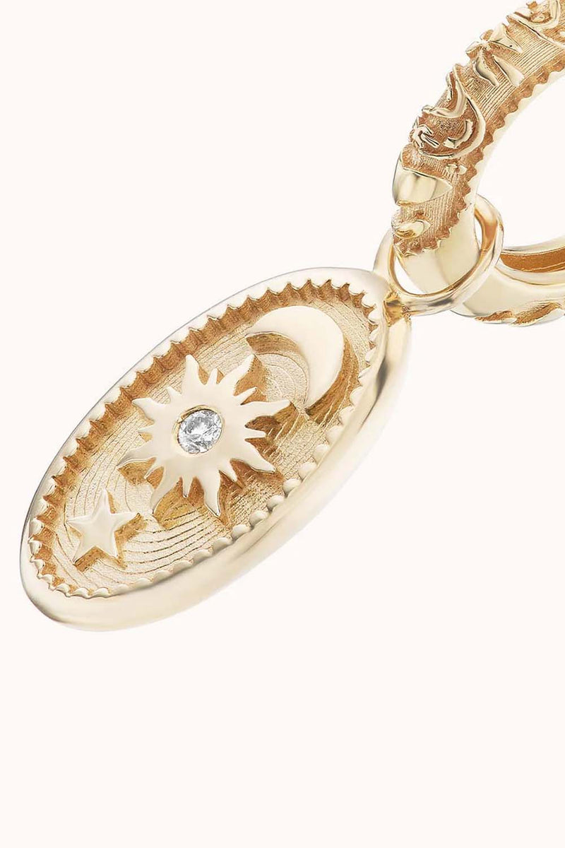 Gold Oval Charm for Southwestern Hoops