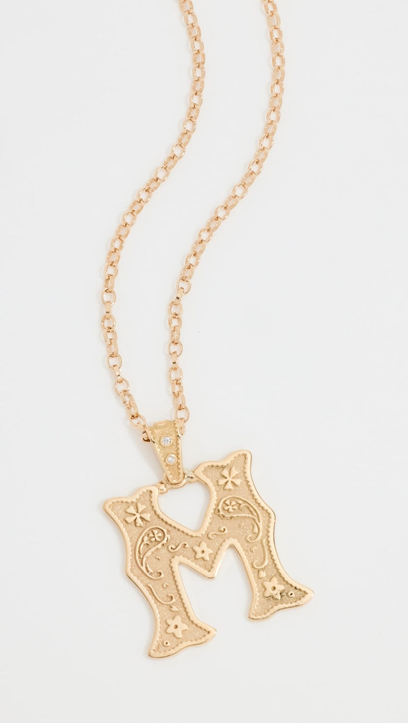 Gold Mini Southwestern Alphabet Charm