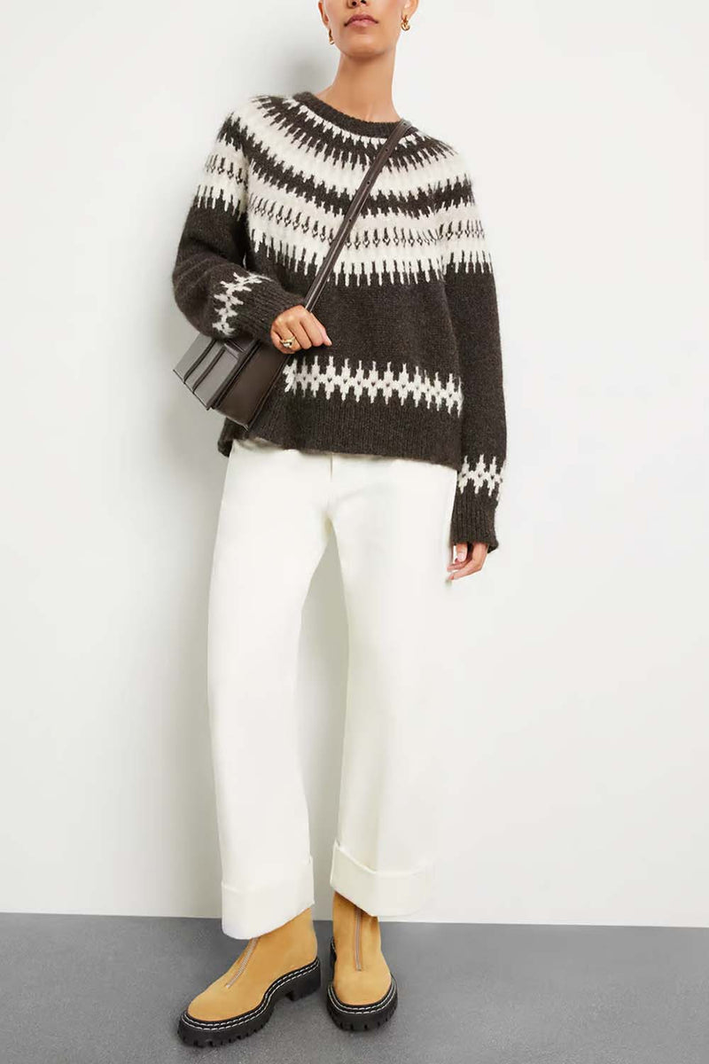 Ginevive Fair Isle Alpaca-Blend Sweater