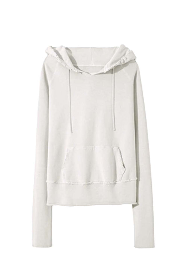 Janie Distressed Cotton-Jersey Hoodie