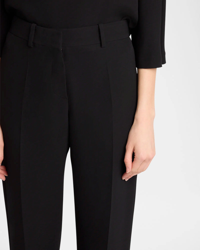 Selvie Straight-Leg Silk Trouser