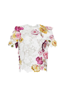 Orchid Embroidered Guipure Blouse