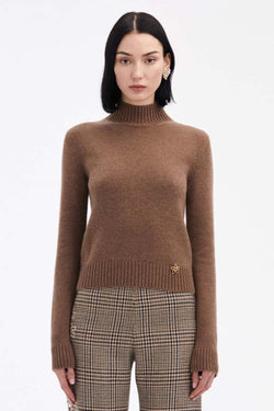 Mock Neck Cashmere Sweater