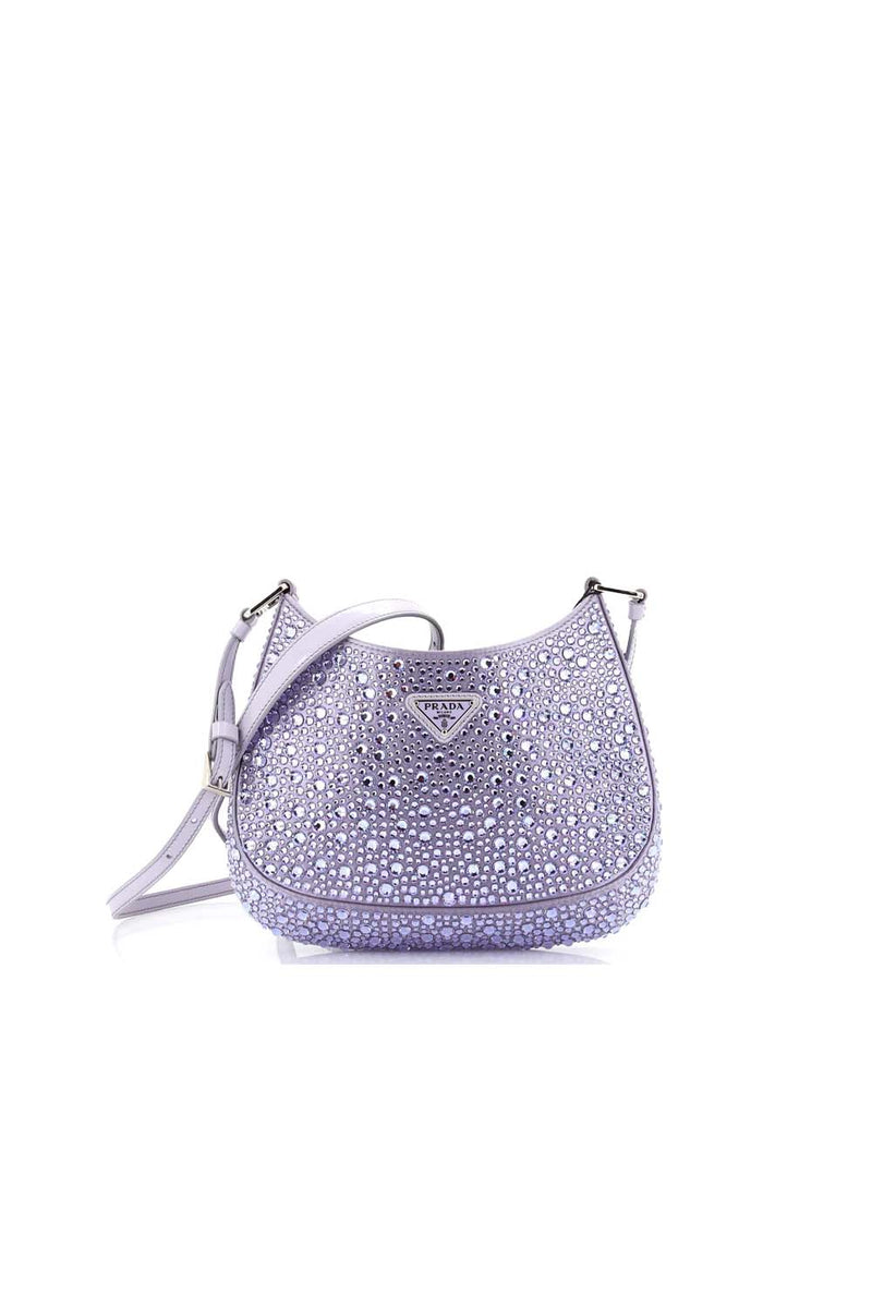 Cleo Satin Bag with Crystals