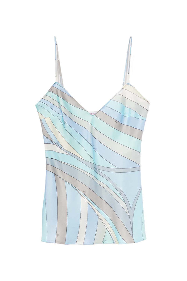 Iride-Print Silk-Twill Camisole