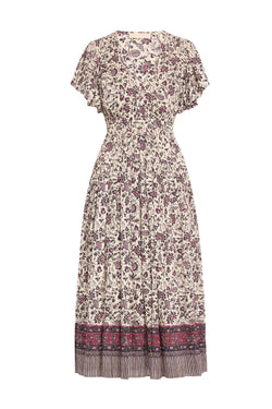 Lyria Cotton Printed Midi Dress