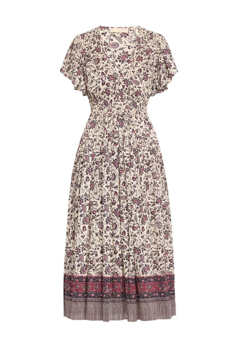 Lyria Cotton Printed Midi Dress