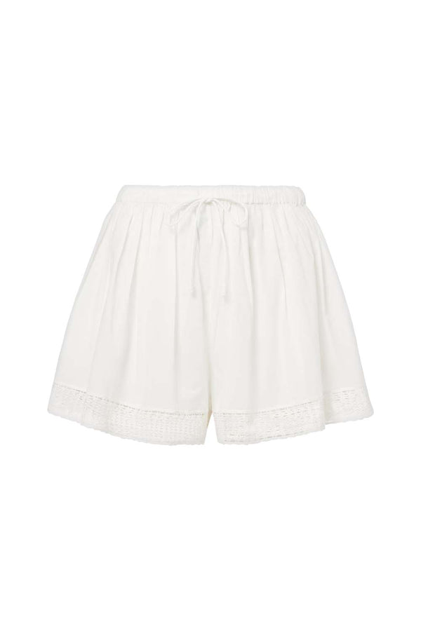 Isla Crochet-Trimmed Cotton Shorts