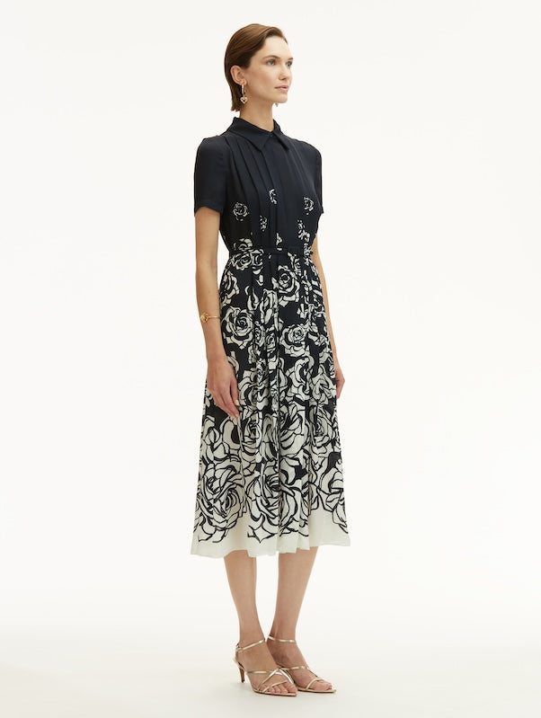 Abstract Rose Degarde Dress