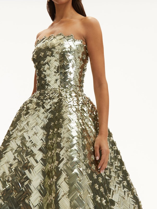 Strapless Sequin Cocktail Dress