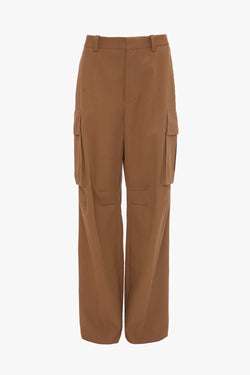 Cotton Wide-Leg Cargo Pants