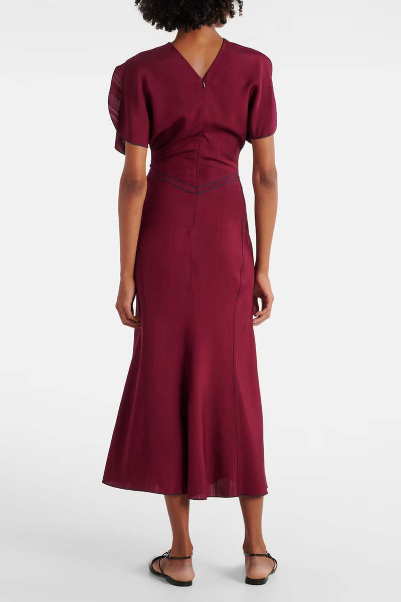 Gathered Waist Midi Dress