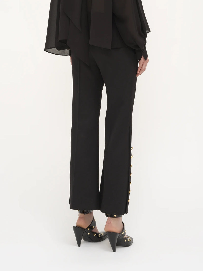 Button Detail Cropped Trouser