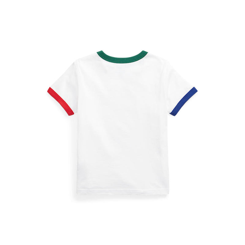 Polo Bear Cotton Jersey T Shirt in White - Polo Ralph Lauren Kids