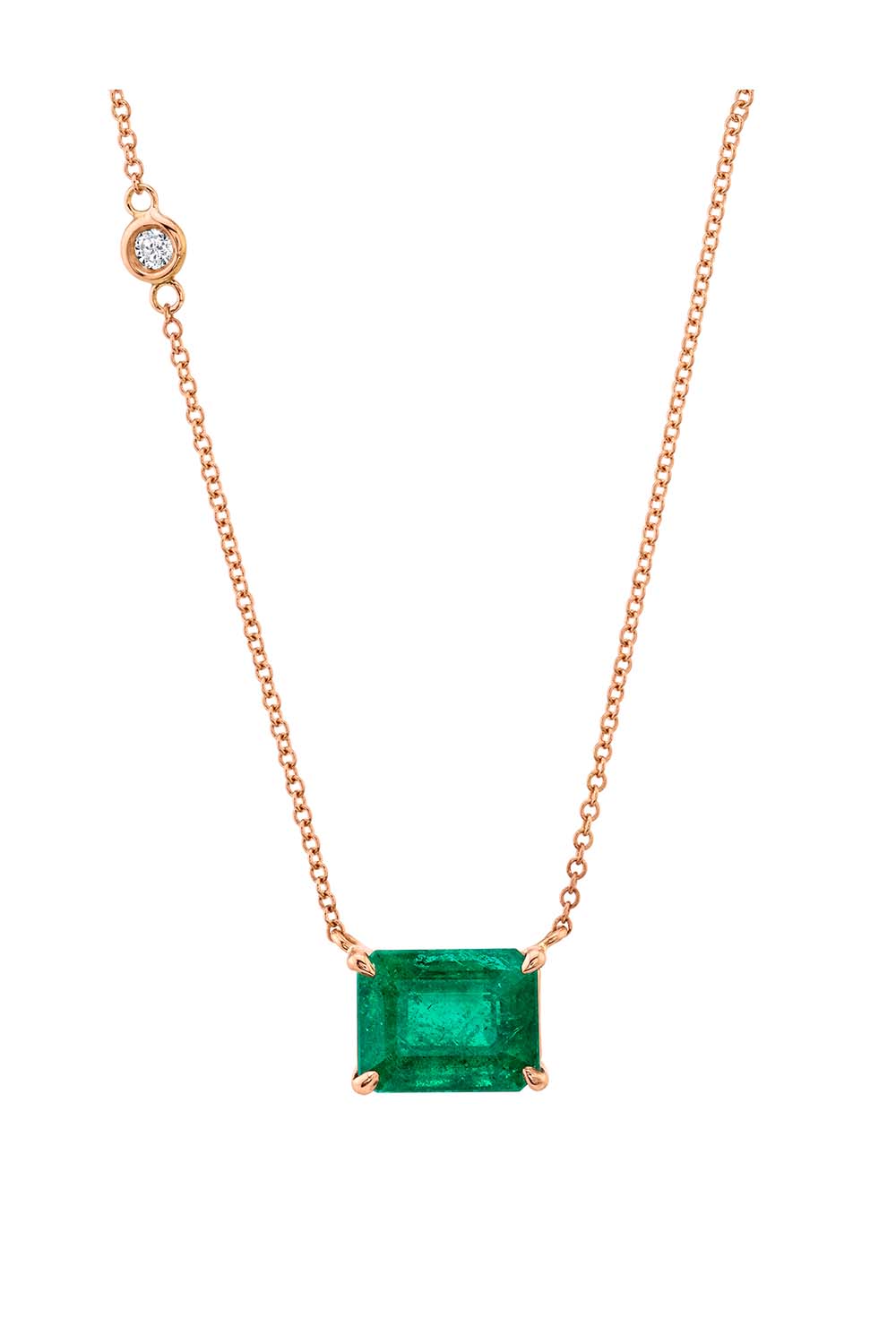 SHAY SOLITAIRE EMERALD NECKLACE – Belinda International