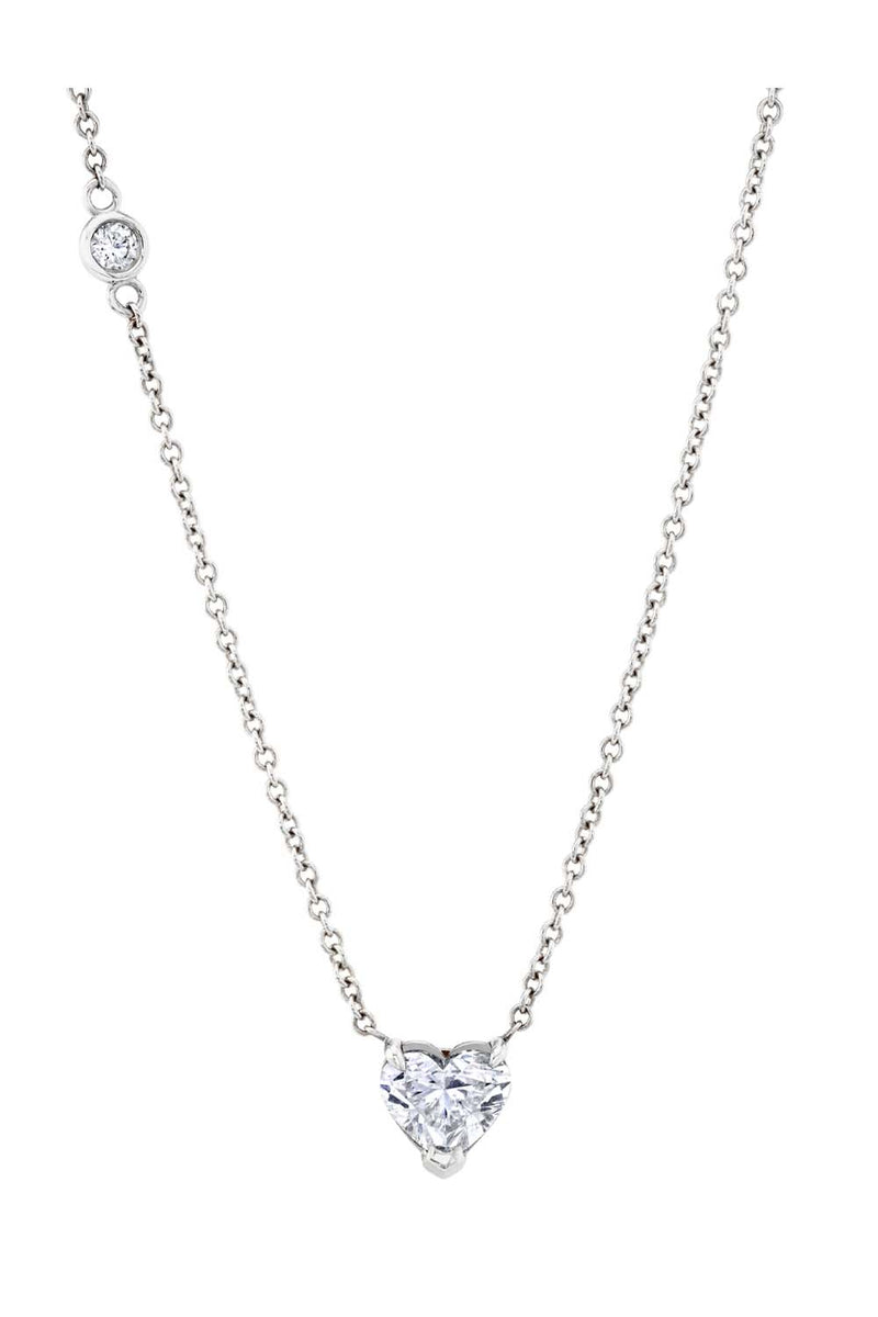 Diamond heart on sale solitaire pendant