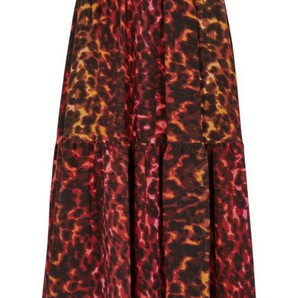 Neon leopard 2024 print skirt