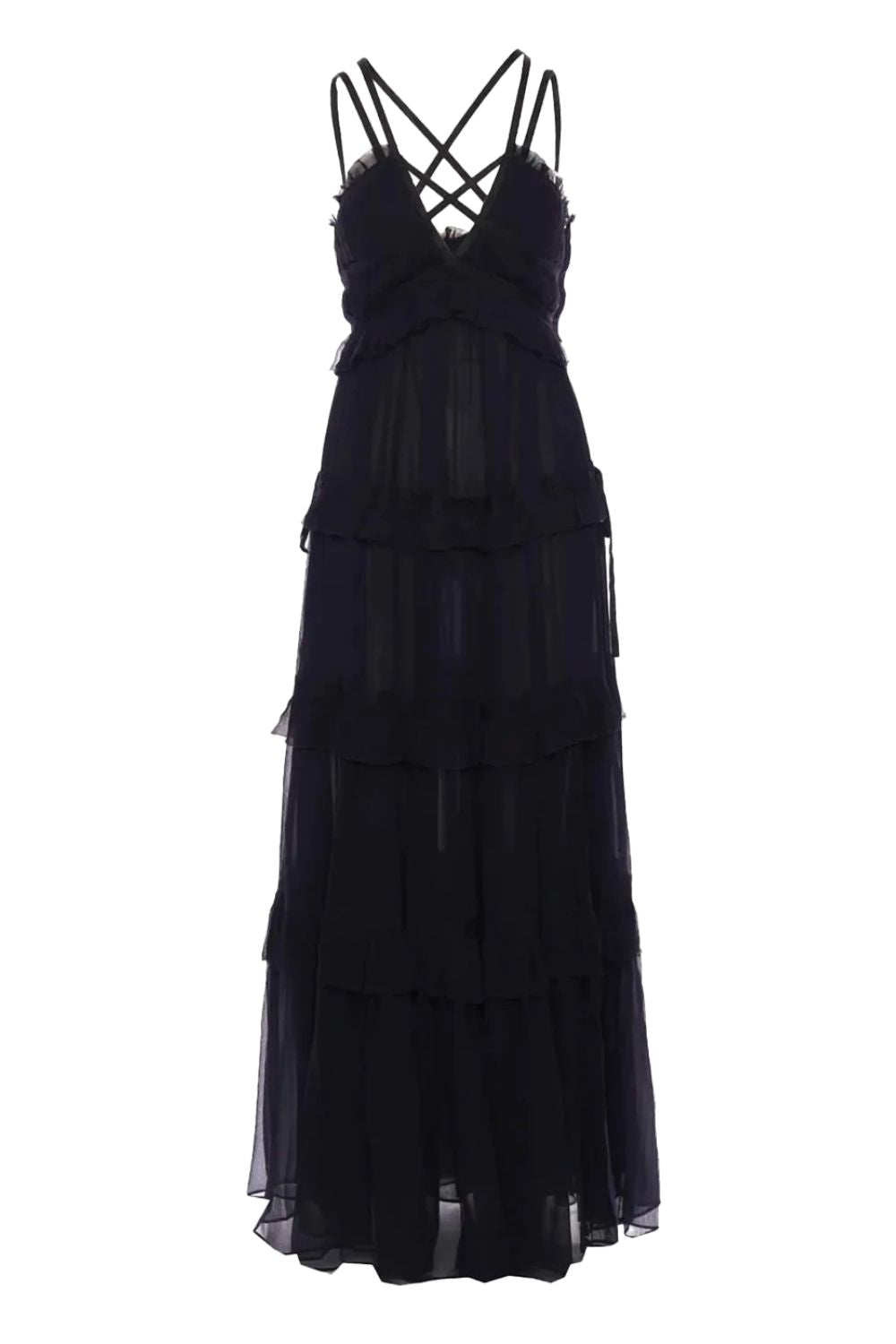 Luxe Lydia Black Silk & Eyelash Lace Maternity Dress - hautemama